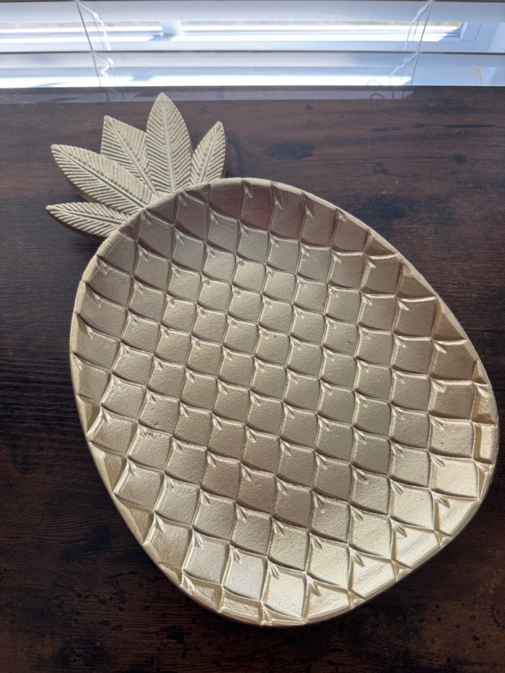 Pineapple Shaped Decorative Tray - Gold